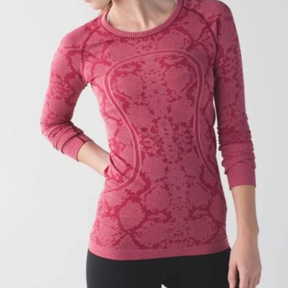 Lululemon Swiftly Tech long sleeve pink python - Picture 1 of 9